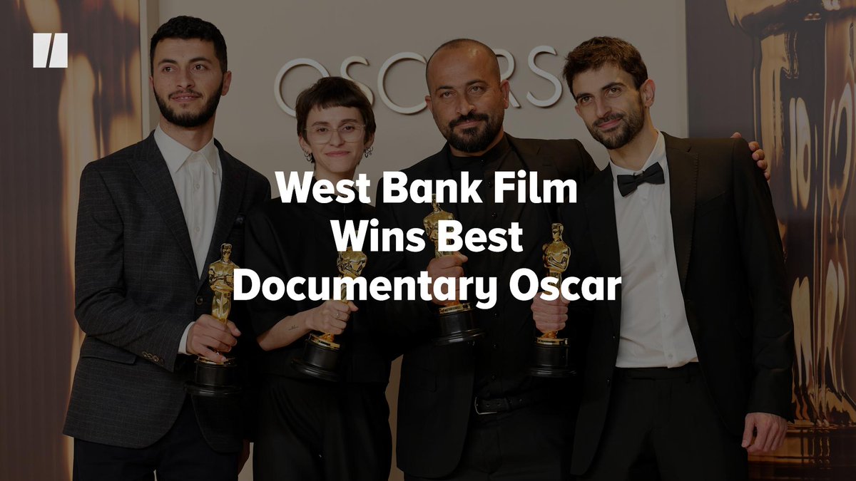 “No Other Land’s” Israeli-Palestinian directing team took home the Academy Award for the documentary about Israeli occupation in the West Bank.