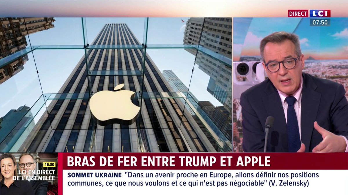 🔴 Trump / Apple : le bras de fer 👉 Apple a choisi de s'opposer aux directives de Trump qui concernent le wokisme. FRANCOIS CLEMENCEAU : "C'est une forme de résistance à ce qui est en train de se mettre en place aux États-Unis."