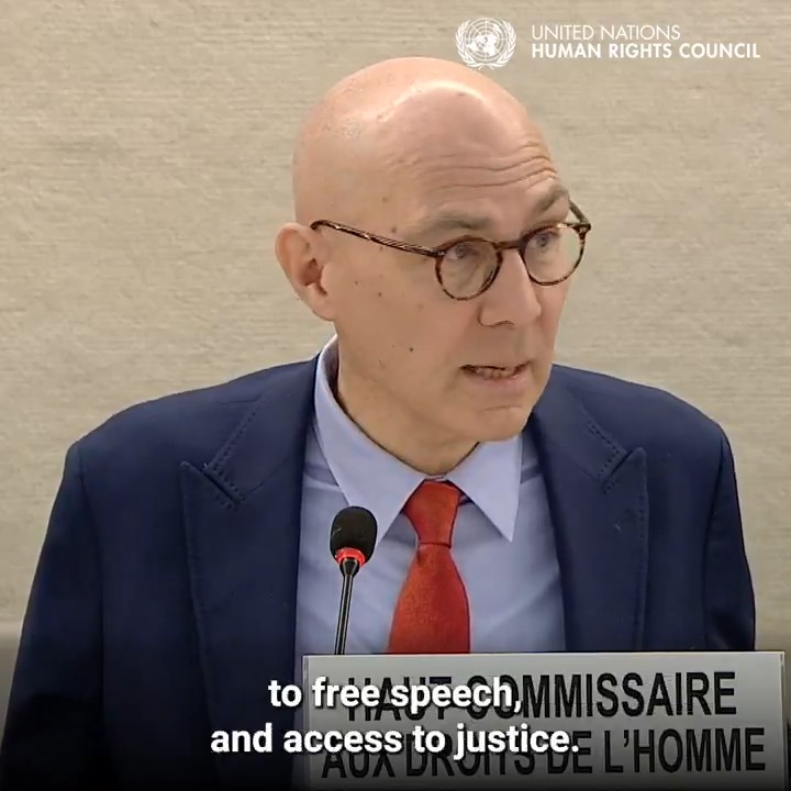 The solution to today's global problems lies in "more respect for human rights, not less," UN Human Rights chief Volker Türk said in his global update to the United Nations Human Rights Council at its 58th session in Geneva. #HRC58