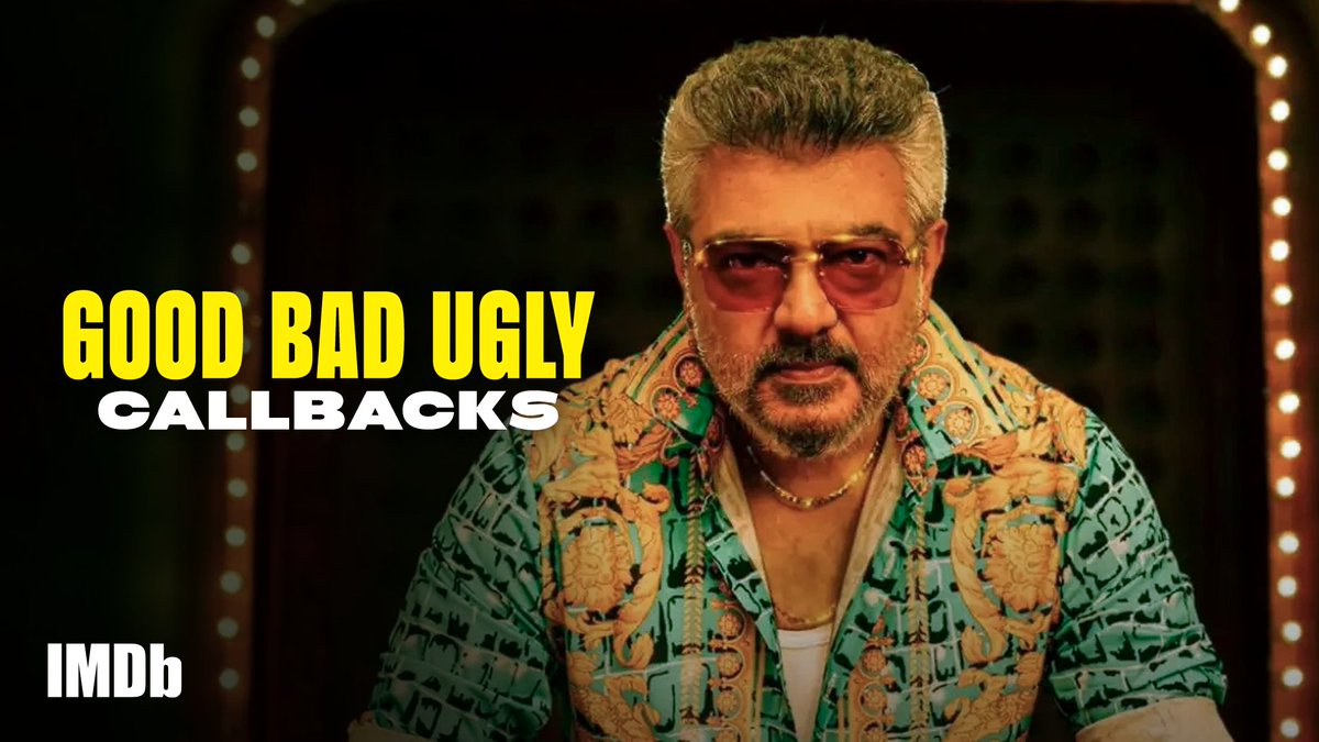 The #GoodBadUgly teaser is packed with callbacks to #Ajith's previous films. Blink and you might miss them 😉👹 How many did you catch? 👀👇