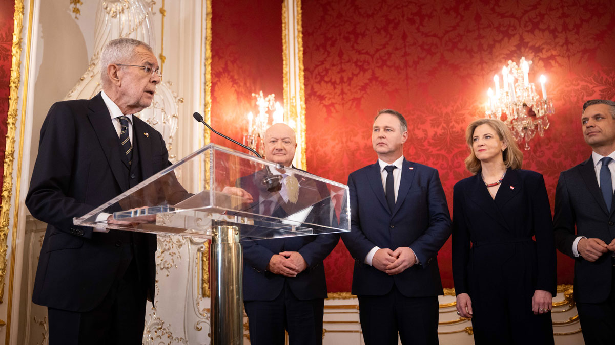 „Wenn Sie Erfolg haben, hat Österreich Erfolg“ – Ernennung und Angelobung der neuen Bundesregierung und der neuen Staatssekretär:innen