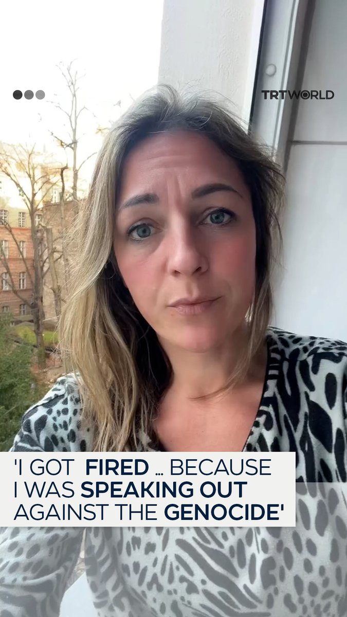 "I got fired ... because I was speaking out against the genocide in Palestine" German lawyer Melanie Schweizer was dismissed from her job for her stance against the genocide carried out by the Israeli occupation in Palestine with the support of her country’s government