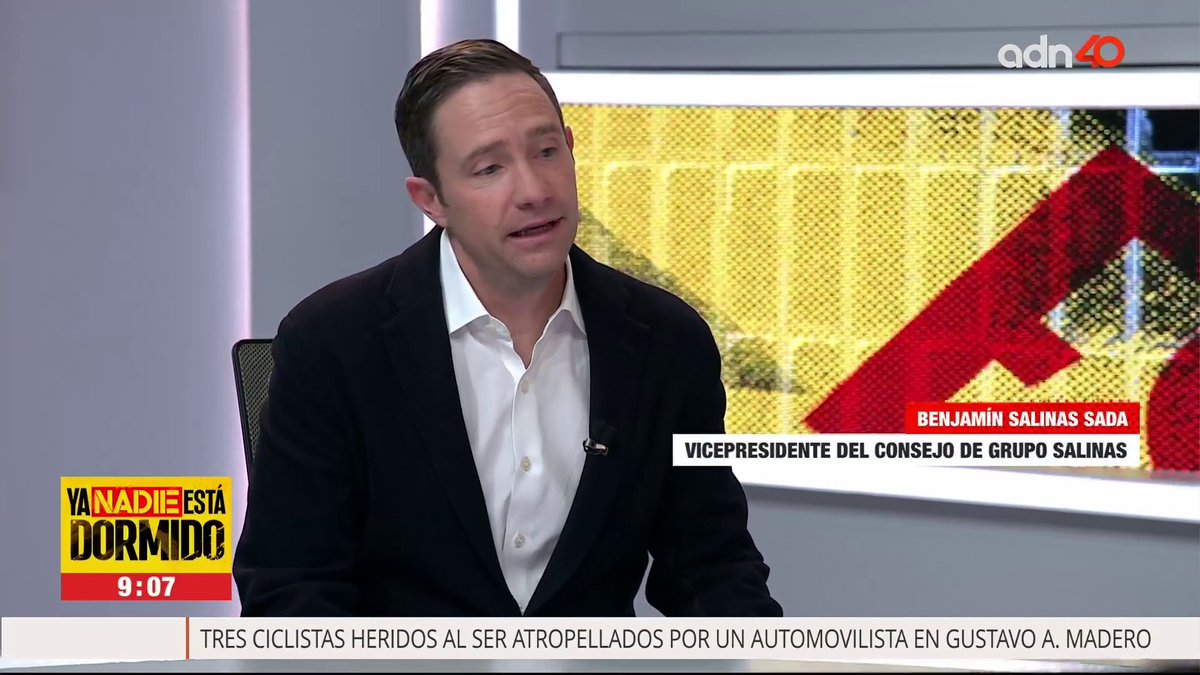 ¡Un gran inicio! ✨ Benjamín Salinas (Benjamin Salinas S.), vicepresidente del Consejo de Administración de Grupo Salinas afirma que le da mucho orgullo tener a Javier Risco (Risco) y a Luciana Wainer (Luciana Wainer) en el nuevo programa #YaNadieEstáDormido 🥰👏🏻