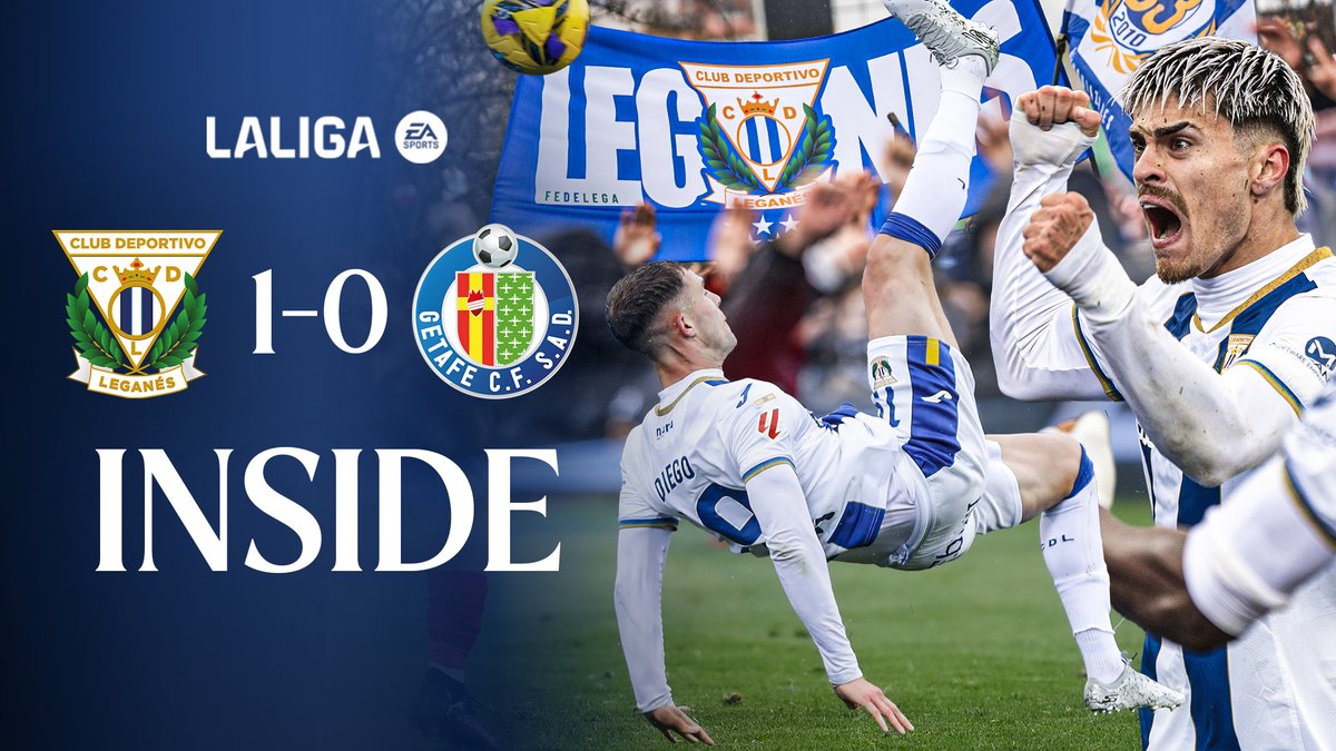🎥▶️ La victoria en el #DerbiHistórico, desde dentro. ¡Adelante inside! #LeganésGetafe