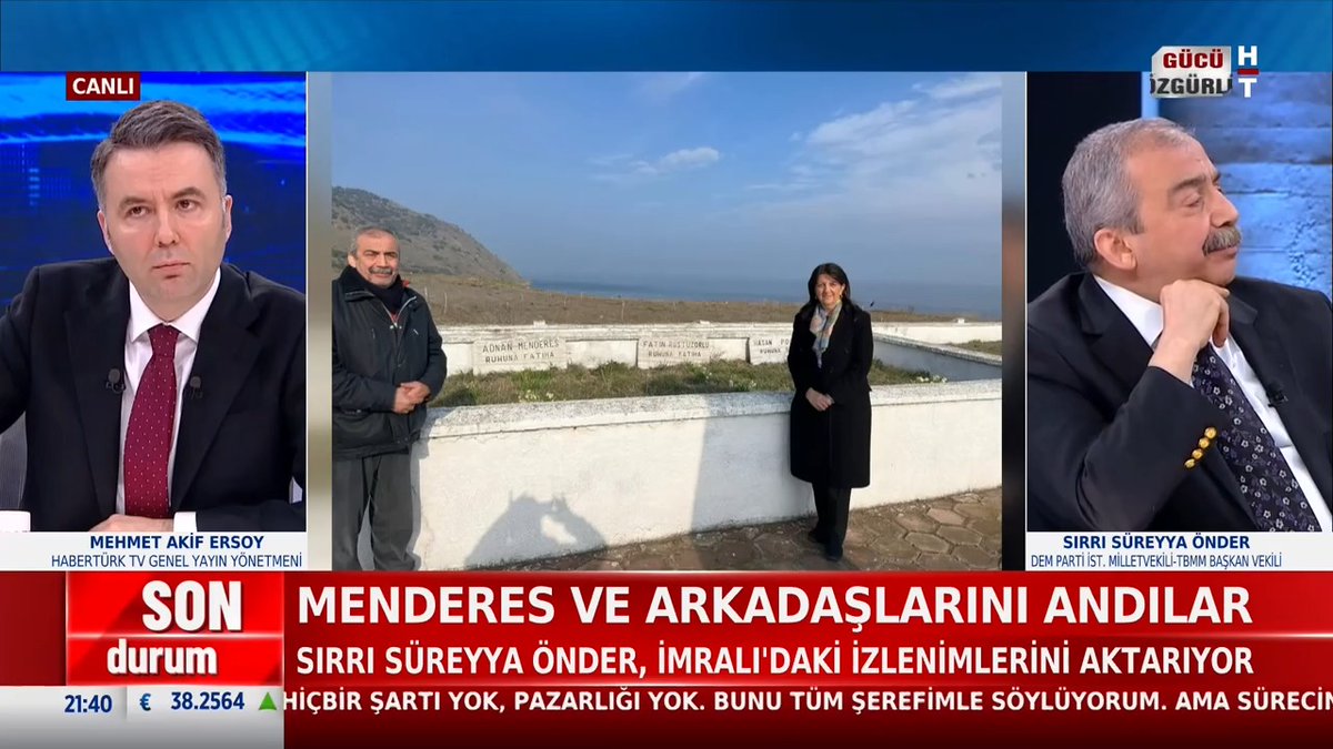 📌Menderes ve arkadaşlarını andılar 🗣️Sırrı Süreyya Önder, #ÖzelRöportaj'da İmralı'daki izlenimlerini anlattı.