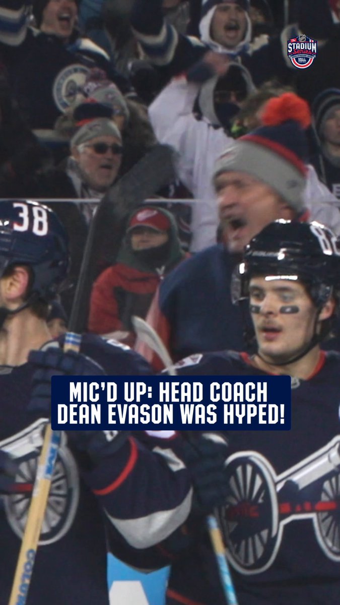 Pure elation 😆 Columbus Blue Jackets Coach Dean Evason was having the time of his life at #StadiumSeries!