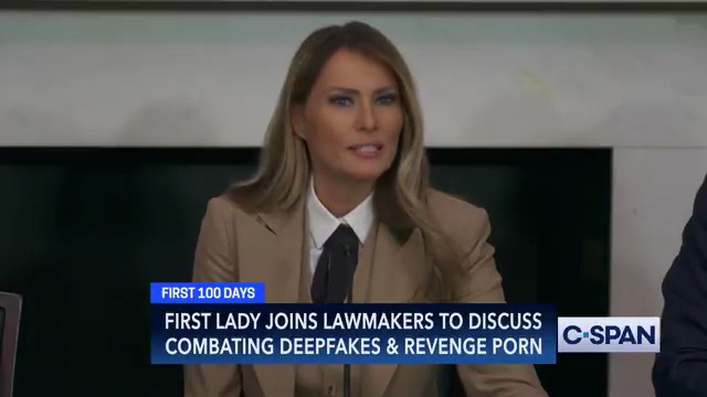 First Lady First Lady Melania Trump MELANIA TRUMP on 'Take it Down Act': "I must admit, however, I expected to see more Democrat leaders with us here today to address this serious issue. Surely as adults we can prioritize America's children ahead of partisan politics."