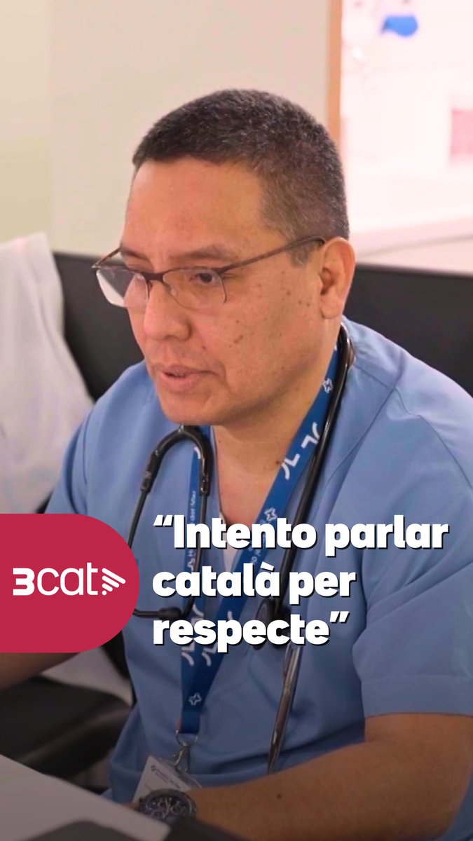 💬 "Intento parlar en català amb els pacients per respecte i agraïment." 🩺 Juan Guzmán és un metge d'origen peruà que va arribar a Catalunya el 2006 i que, per iniciativa pròpia, va decidir aprendre català. Demà, “Català, al resCat” a TV3 i a la plataforma 3Cat #Català3Cat