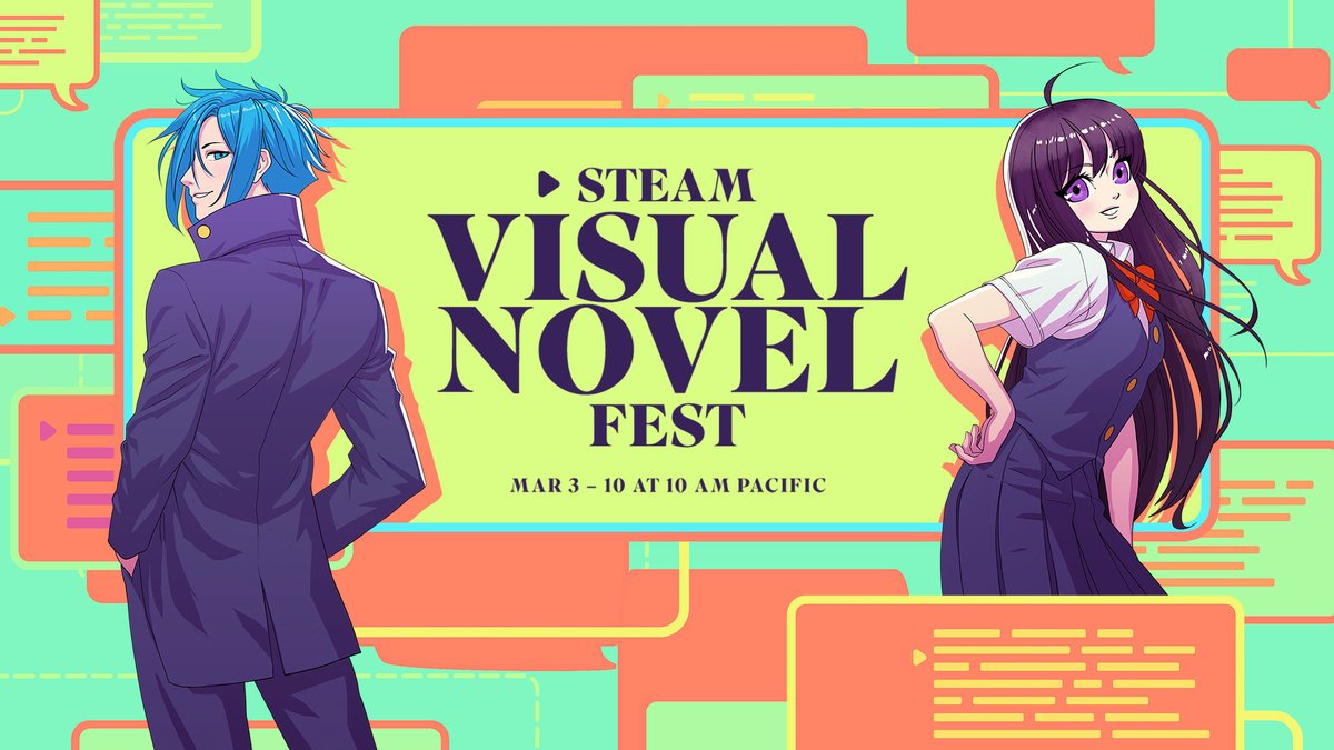 After Next Fest, ready to sit down and read? Steam Visual Novel Fest has something from every genre and every style; discounts galore on everything from steampunk mysteries to beach-side romances. Now until March 10!