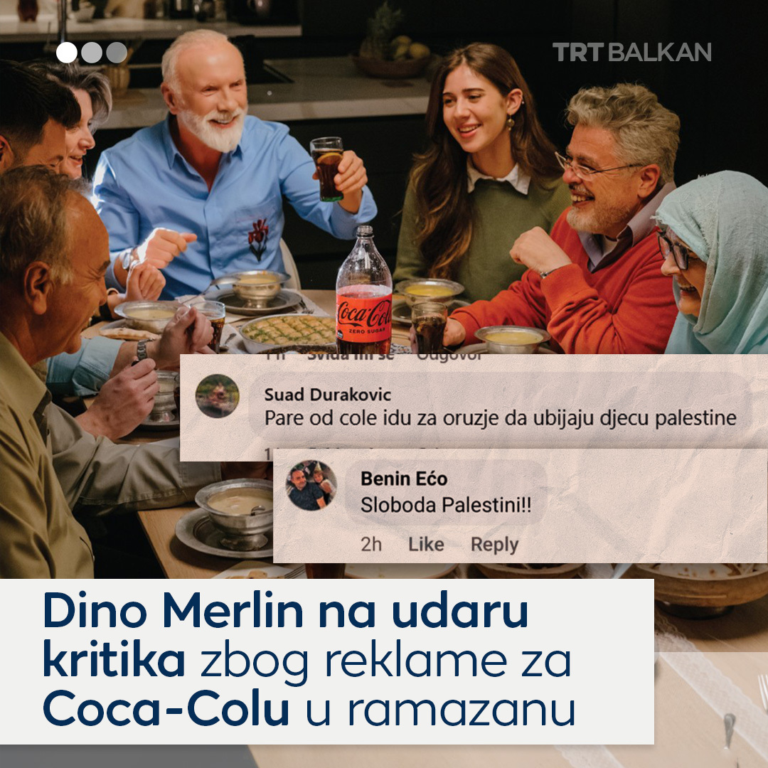 Bosanskohercegovački pjevač Dino Merlin našao se na udaru kritika korisnika društvenih mreža nakon što se pojavio u reklami za Coca-Colu s temom ramazana.