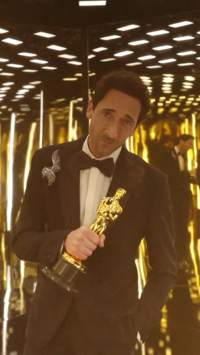 That’s two-time Academy Award winner Adrien Brody to you. Congratulations on winning the Oscar for Best Actor! #Oscars