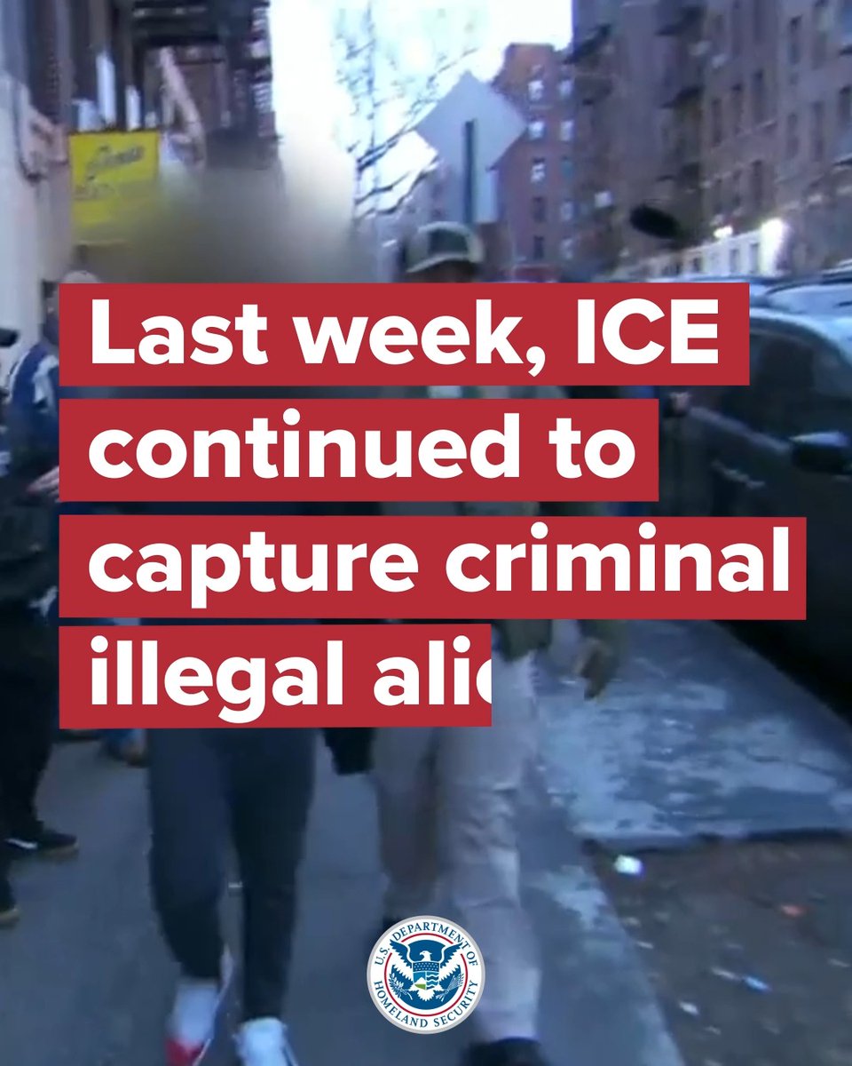 President Trump and Secretary Noem have a clear message for illegal aliens: LEAVE NOW. This Administration is making America SAFE again by empowering U.S. Immigration and Customs Enforcement to remove the worst of the worst from our communities.