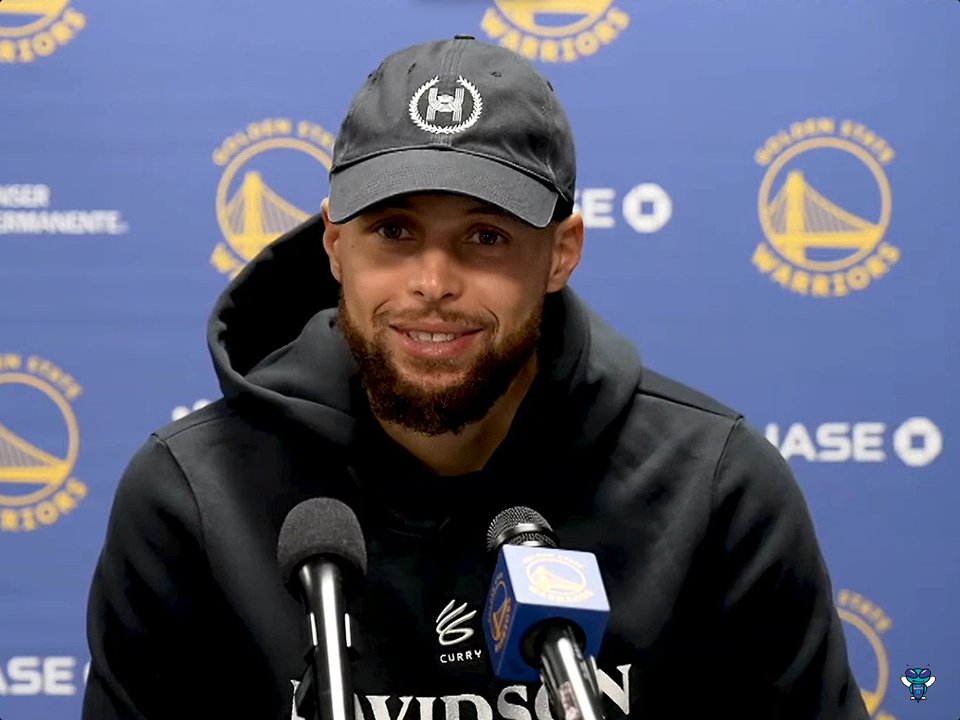 🎙️ Steph Curry: "Deep down, I'm always rooting for the Hornets, the Panthers, to see Charlotte get excited, have something to look forward to and rally around." "...obviously new ownership, so I'm hoping that they can turn it around for sure. The city deserves it, for sure."