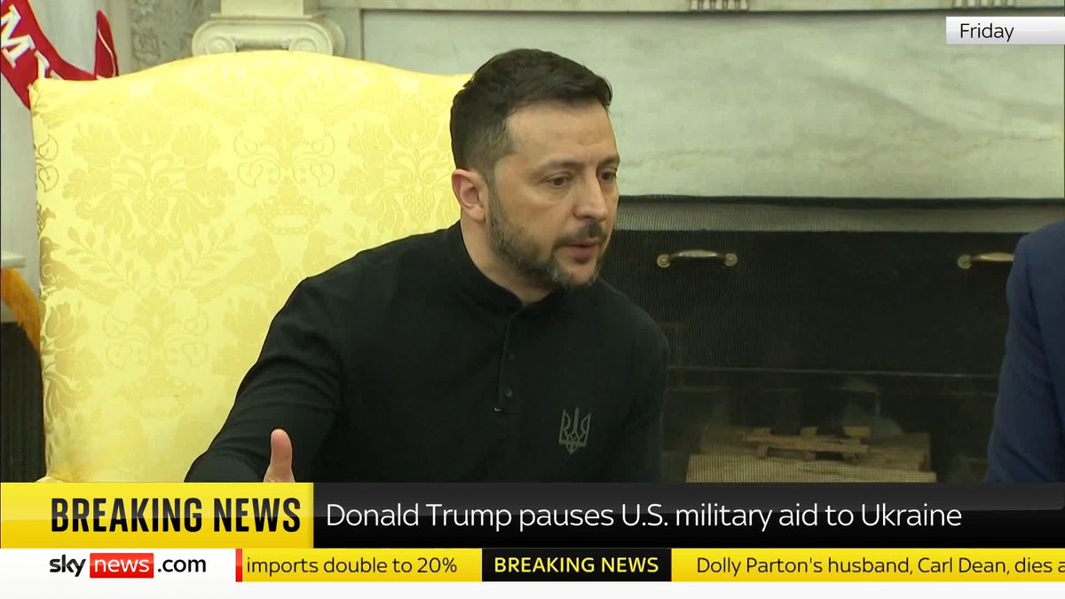Trump's decision to pause US military aid to Ukraine will 'embolden Putin and other tyrants,' Ukrainian MP Oleksiy Goncharenko says. He also calls on Zelenskyy to apologise if it is necessary. 'We can't fight without the United States.' 📺 Sky 501