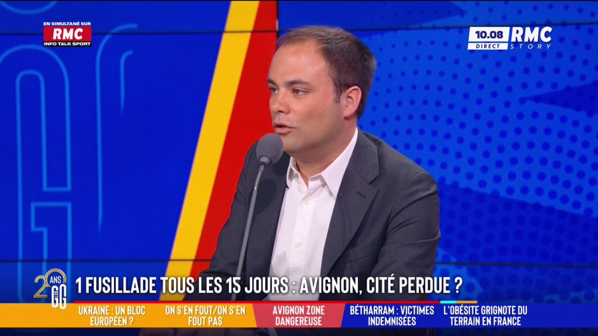 💥 1 fusillade tous les 15 jours : Avignon, cité perdue ? 🗣️ Charles Consigny : "Les bobos qui se schnouffent et vont voir des pièces de théâtre sont les mêmes qui chialent aux César sur le sort des jeunes de banlieue. Il faut criminaliser la consommation de drogue." #GGRMC