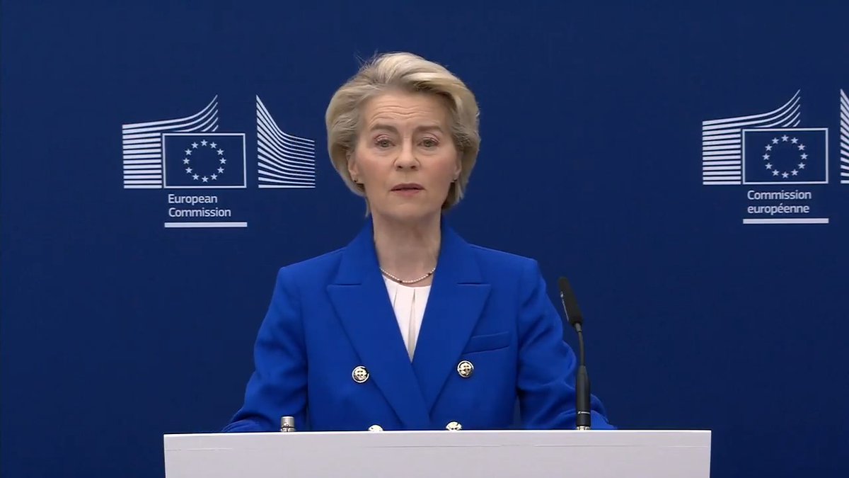 "Europe is ready to assume its responsibilities. ReArm Europe could mobilise close to €800 billion for a safe and resilient Europe. This is a moment for Europe. And we are ready to step up." — President Ursula von der Leyen on the defence package