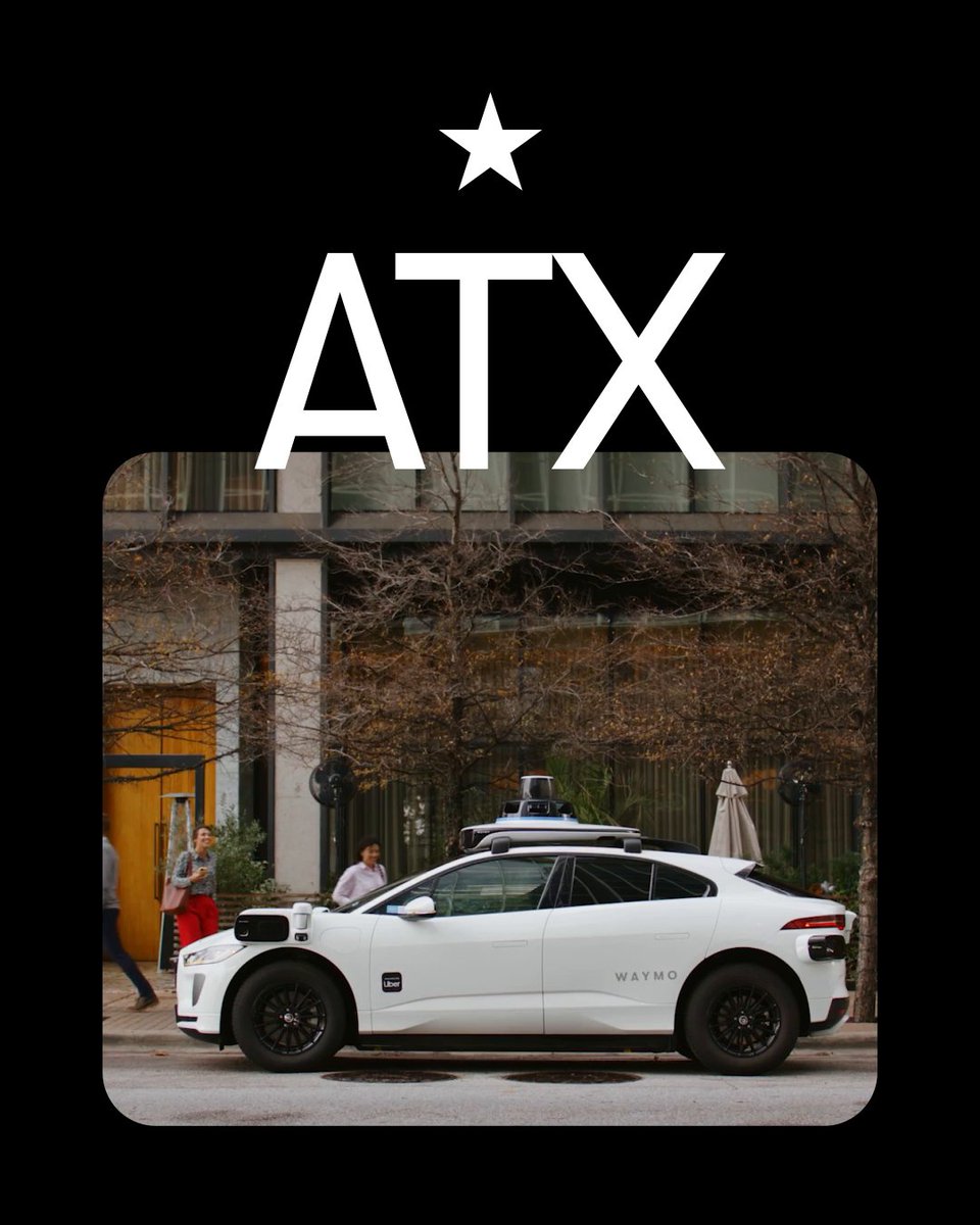 There’s a new way to ride in ATX! 🎉 We’re now live in Austin, only on Uber. Increase your chances of getting matched → open the Uber app when you're in Austin and toggle Autonomous vehicles in settings for Waymo ride preferences.