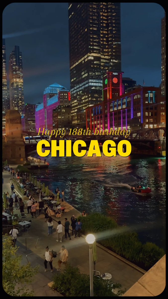 Wish a happy 188th birthday to the city that forever has our hearts: 𝗖𝗛𝗜𝗖𝗔𝗚𝗢 🎂❤️ Chicago was incorporated as a city on March 4, 1837. Since we've become known for our vibrant neighborhoods, dining, culture, music, arts, architecture, theater, sports team, and even more!