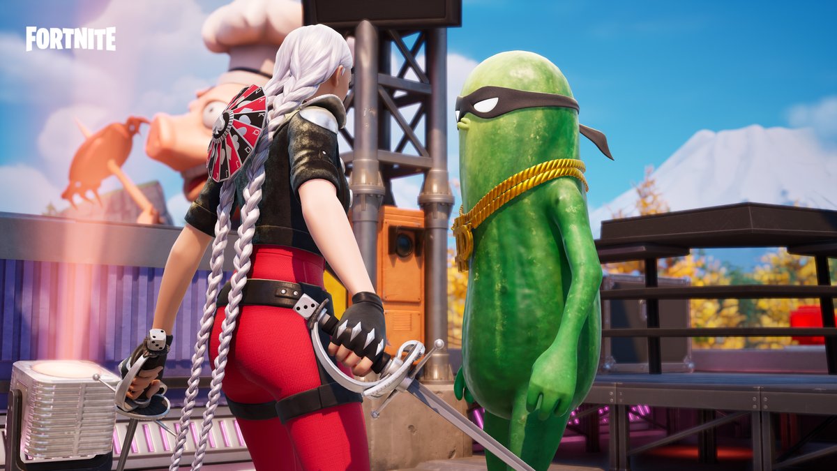 EASY 80K XP: Help Big Dill at Crime City for an XP bonus! 👇 #Fortnite