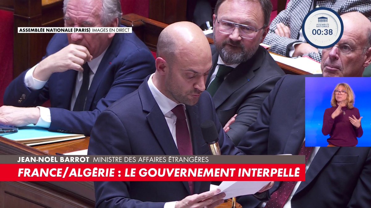 Jean-Noël Barrot : «Le gouvernement français souhaite ouvrir une discussion avec l'Algérie sur la manière dont sont mis en œuvre ces accords afin de revenir à leur plein respect dans un délai de 6 semaines»
