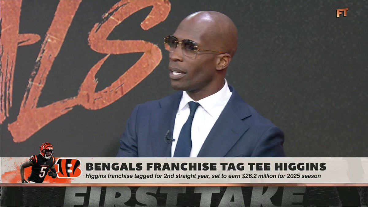 "Disrespectful." 😳 —Former Bengals WR Chad Johnson on Tee Higgins receiving the franchise tag 👀