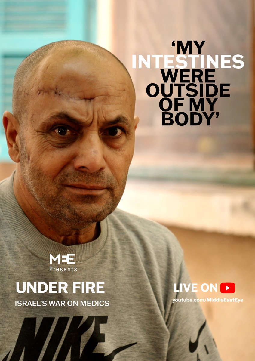 ‘From the hospital until the fifth day, my intestines were outside my body.’ In MEE’s new documentary ‘Under Fire: Israel's War on Medics’, former rescue worker Mohammed Amasha holds back tears recalling the day that four of his colleagues were killed in an Israeli air strike.