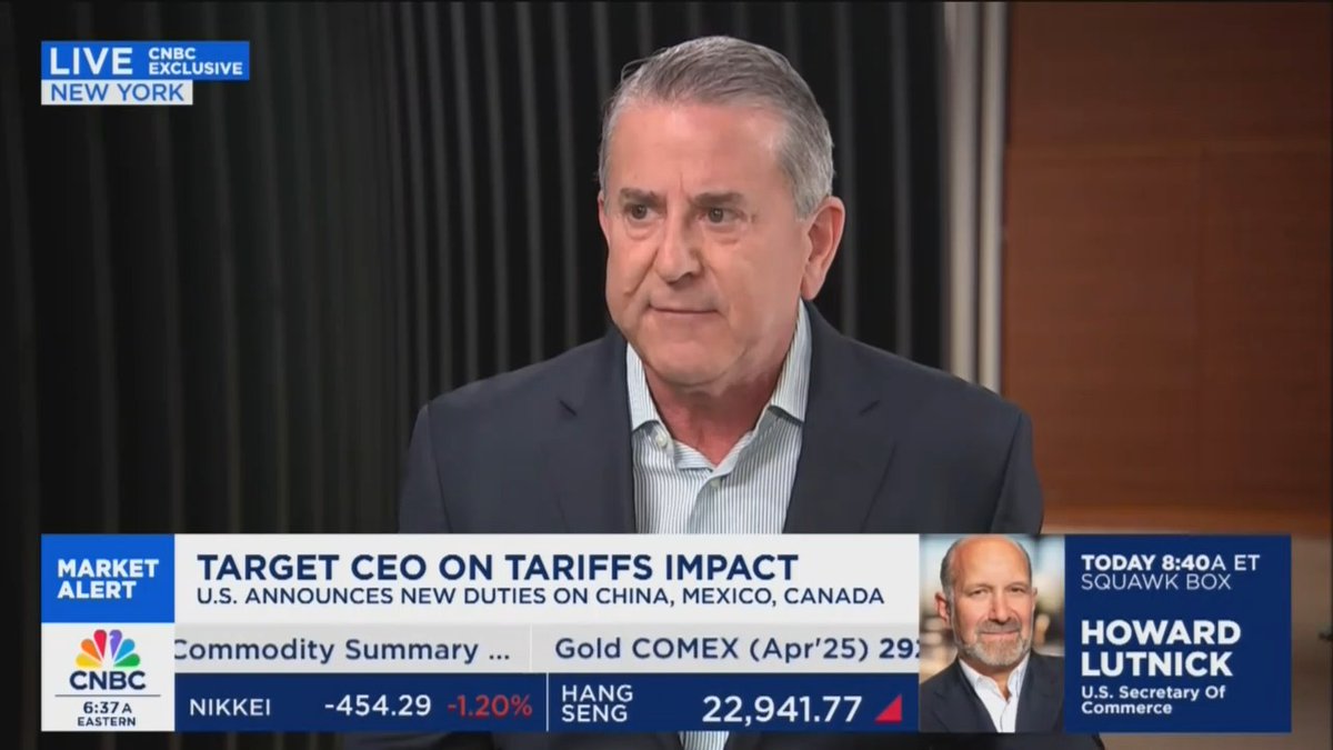 Target CEO announces that Americans will see higher prices "over the next couple of days" due to Trump’s tariff tax hike
