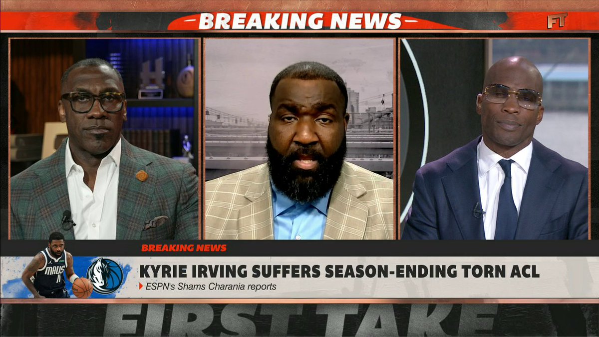 "[Kyrie] will be back stronger ... one of the most mentally tough guys that we've ever been around." 🙌 Kendrick Perkins and shannon sharpe react to Kyrie Irving's season-ending torn ACL injury.