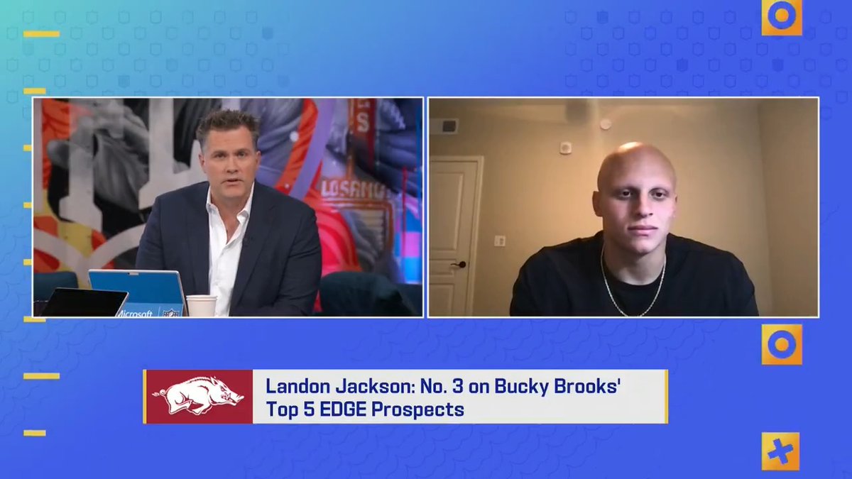 Which NFL QB is Arkansas Football 🐗 DE Landon Jackson most looking forward to sacking? 👀