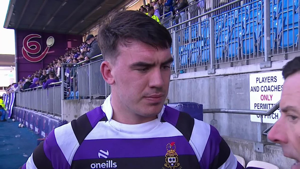 🟣 Terenure College's captain Ben Blaney and head coach Sean Skehan react to booking their place in the Leinster Schools Senior Cup final "We're really lucky with the players who've come through the school." 🗣️