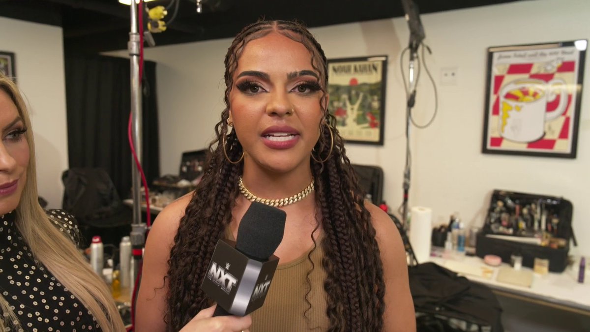 😳 😳 😳 𝙹 is feeling some type of way about Kelani Jordan... #WWENXT