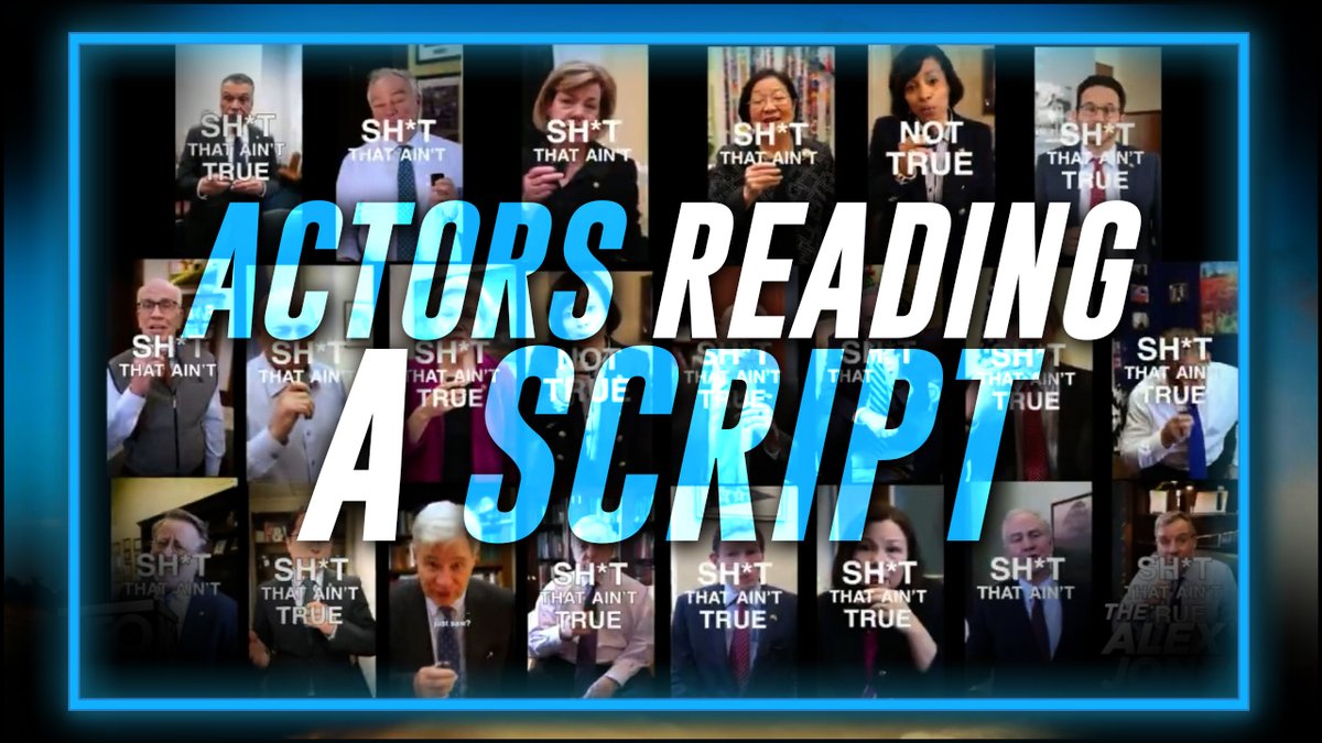 Elon Musk Calls Out 22 Democrat Senators For Being "Actors" And Literally "Reading A Script" Word For Word In Their Latest Deceptive Attack Against Trump Alex Jones Asks & Answers The Key Question: Who Is Writing Their Script? See The Insane Compilations Here For Yourself! » WATCH/SHARE THE LIVE X STREAM HERE:
