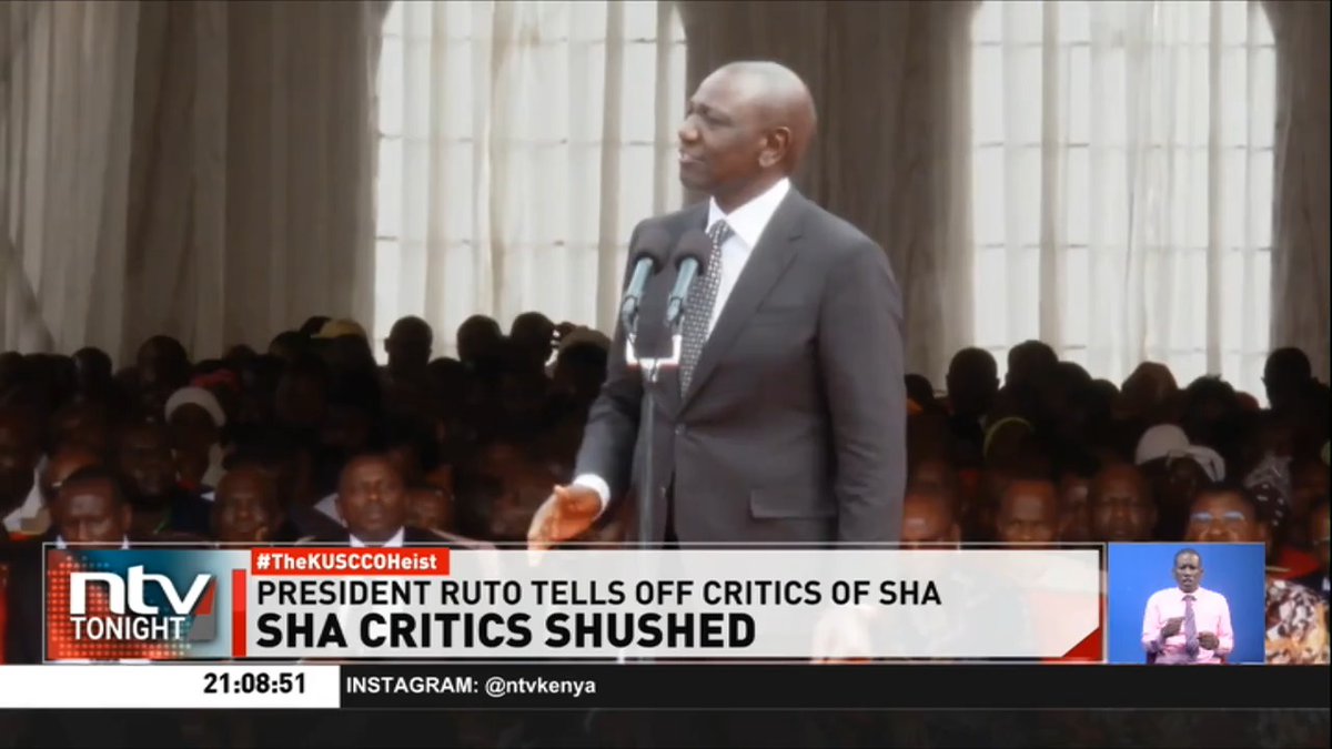 SHA Critics Shushed: President Ruto says SHA paid late MP Malulu Injendi's Sh9 million hospital bill. The leaders say SHA is the only way to bring equality in accessing medical services. #NTVTonight Zainab Ismail