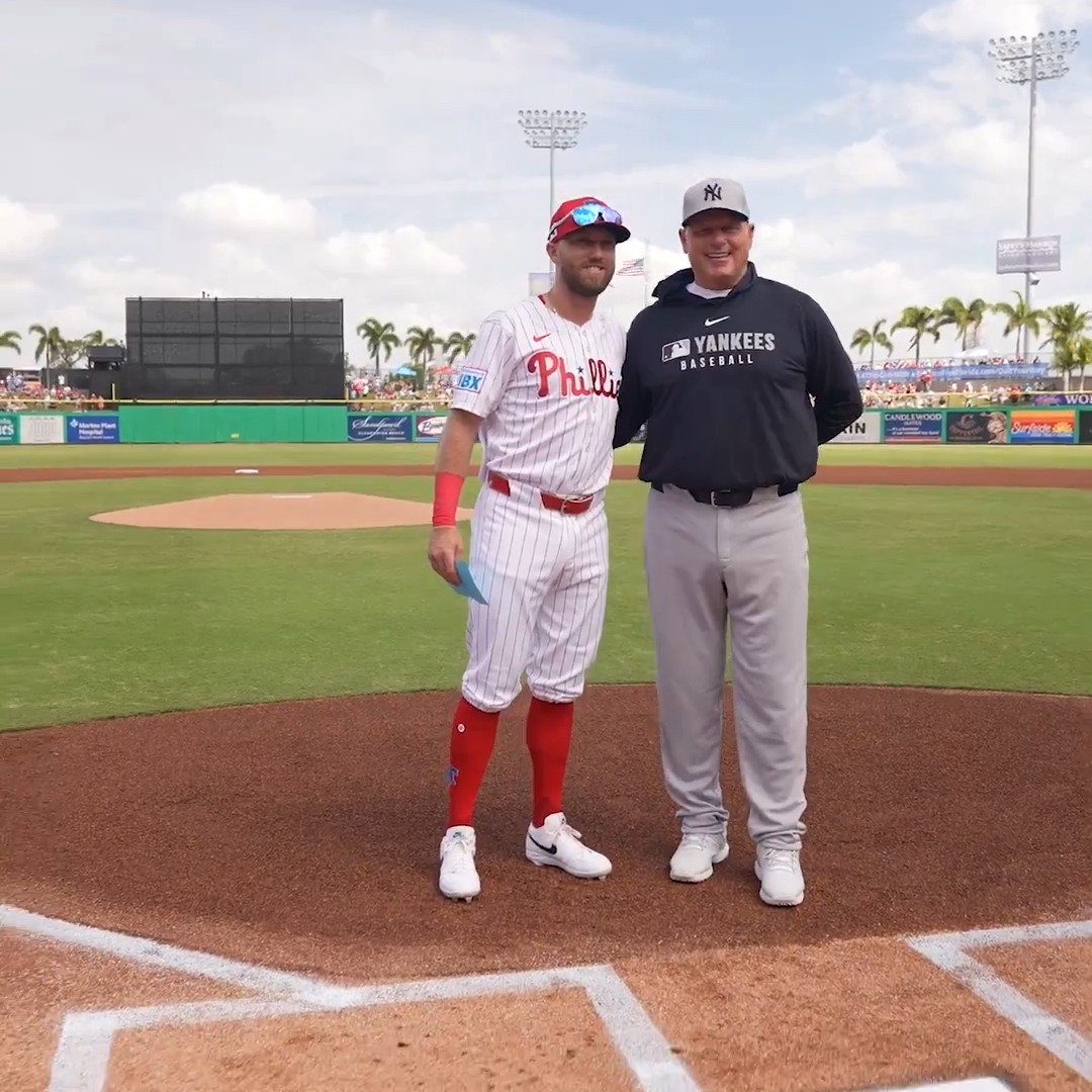 It’s take your dad to work day! A very cool moment for the Clemens family at today’s lineup card exchange