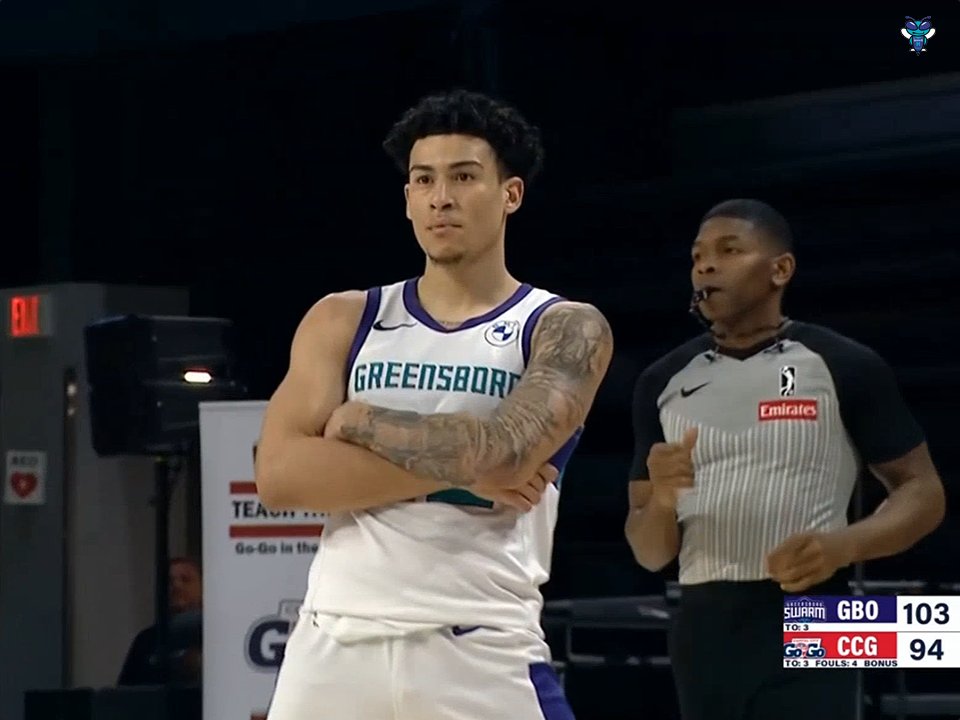 Another great game for KJ Simpson in another win for the Greensboro Swarm! 👏 KJ Simpson: 34 PTS, 6 REB, 3 AST, 3 STL, 8/10 3PM 👌 He deserves to be the Charlotte Hornets' backup PG behind LaMelo Ball for the remainder of the season.