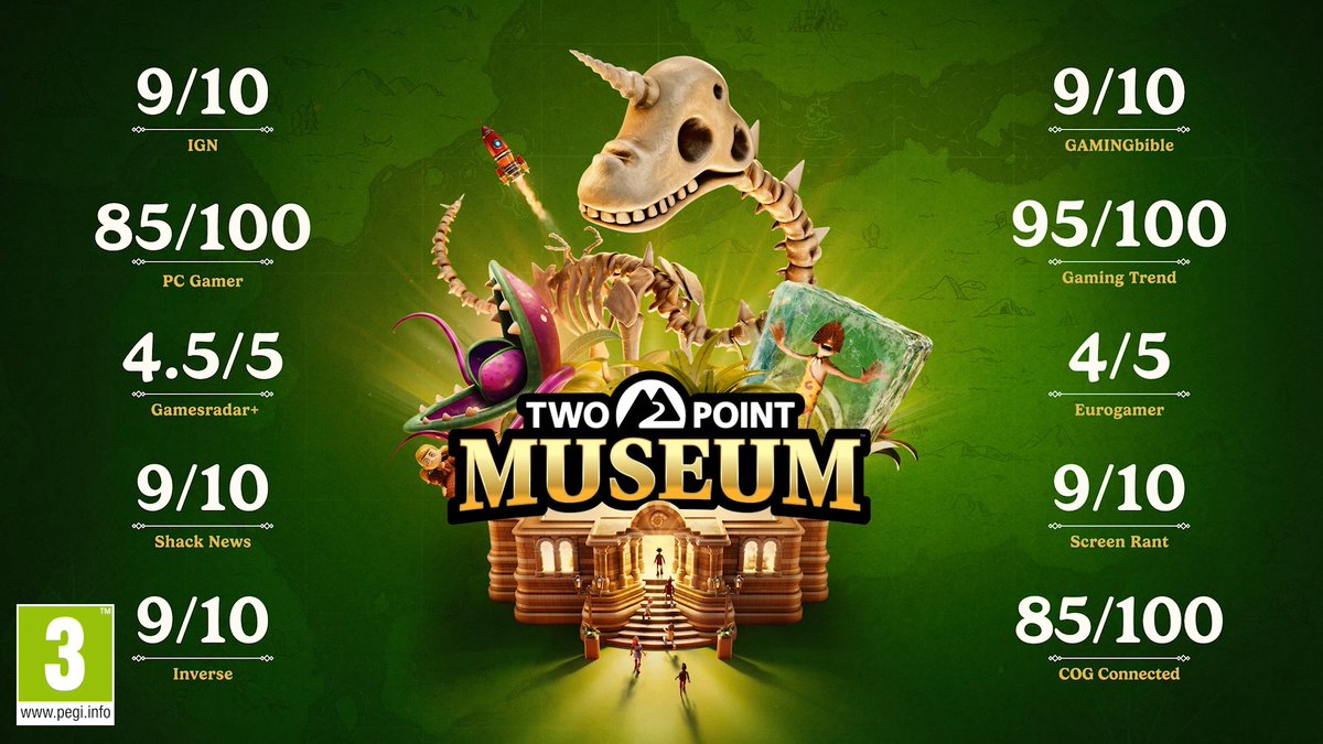 Two Point Museum is officially a work of art! 🏛️ Don't just take our word for it, hear it from the critics! ⭐⭐⭐⭐⭐ Play it now: