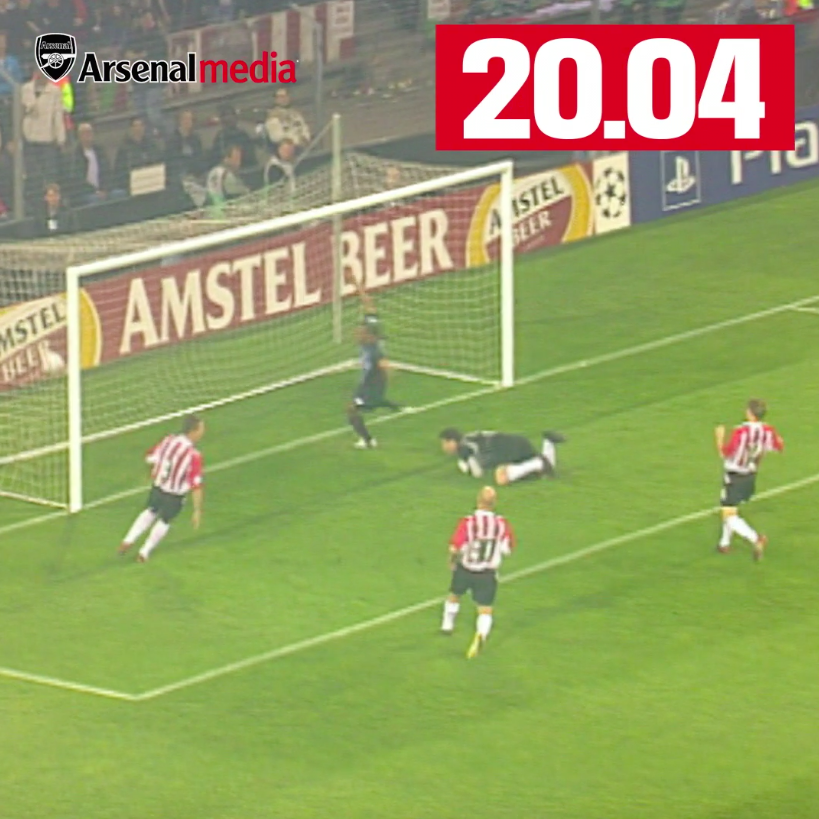 ⏪ When Gilberto Silva scored after just 20 seconds in Arsenal’s 4-0 win away to PSV in the Champions League in September 2002. ⚡️🇧🇷