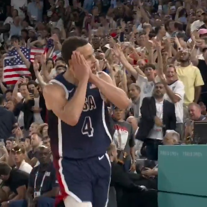 "NIGHT NIGHT." 😴 Steph Curry's iconic flurry in the Paris 2024 gold medal game still lives rent-free in our heads.