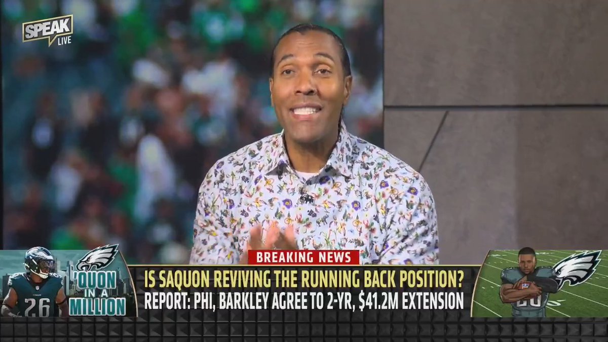 "The Philadelphia Eagles is the best organization in football. Everybody on their team that earns a big contract, you are rewarded." T.J. Houshmandzadeh reacts to Saquon getting a $41.2M extension