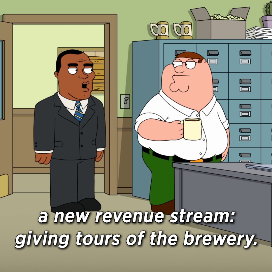 new revenue stream just dropped 🍻 watch the latest #familyguy anytime on Hulu!