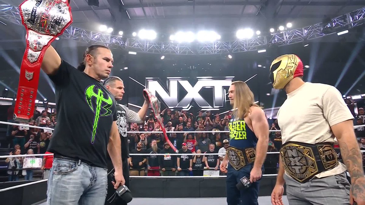 CAN'T. WAIT. You don't want to miss The Hardy Boyz take on Fraxiom NEXT WEEK at #WWERoadblock! #WWENXT 🎟️: