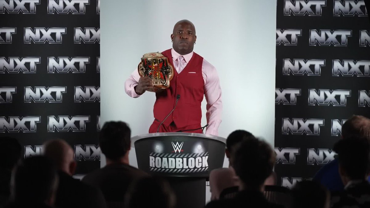 "He can be The Ruler of NXT, he just won't be NXT Champion." MOOSE™️ plans on leaving #WWERoadblock next week with TWO titles. 👀 #WWENXT