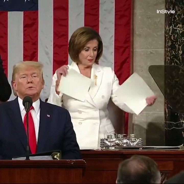 Matt Wallace Y’all remember when crazy Nancy pelosi did this after Trump’s address
