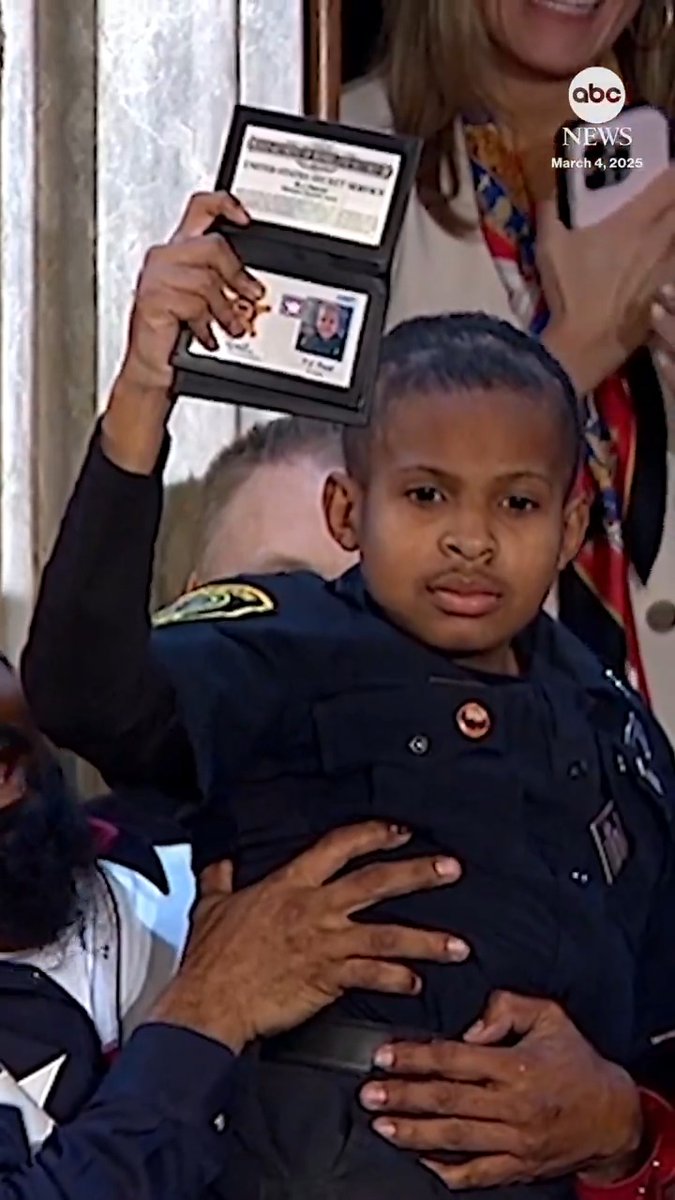 Pres. Trump gave 13-year-old Devarjaye "DJ" Daniel, who aspires to become a police officer but was diagnosed with brain cancer in 2018, "the biggest honor of them all" by asking the Secret Service to "officially" make the teen an agent of the U.S. Secret Service.