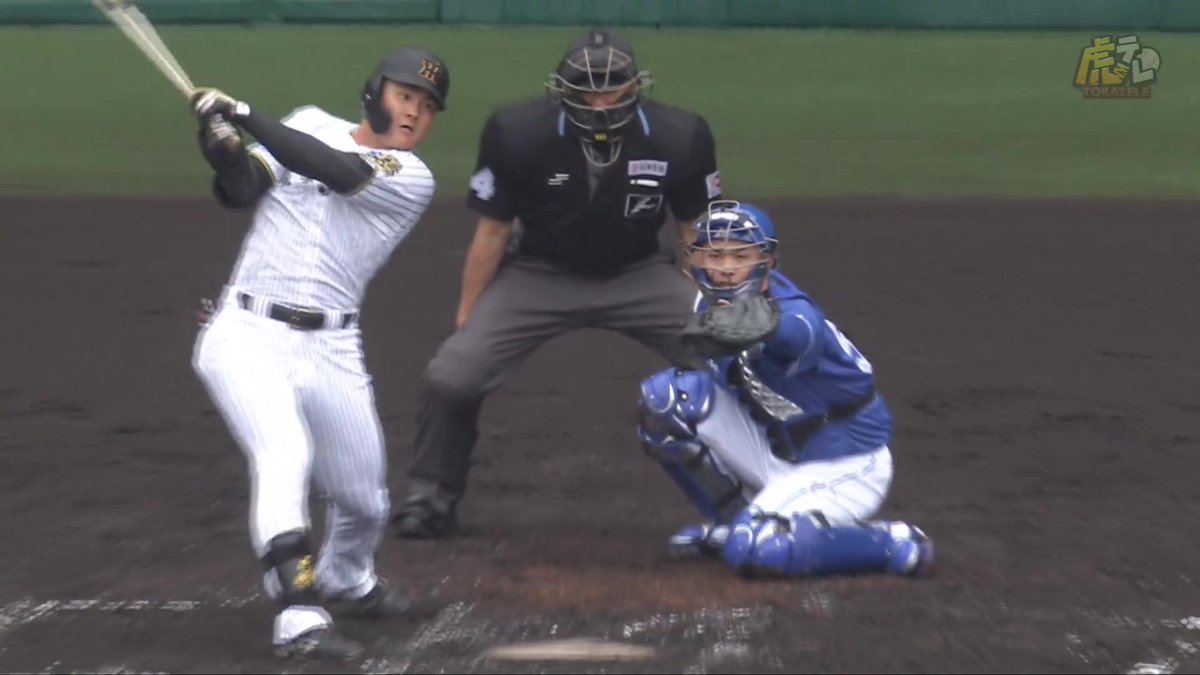 2回裏、前川選手がレフトスタンドへ第2号ソロホームランを叩き込む！ #hanshin #虎テレ #阪神タイガース #鼓動を鳴らせ_虎道を進め