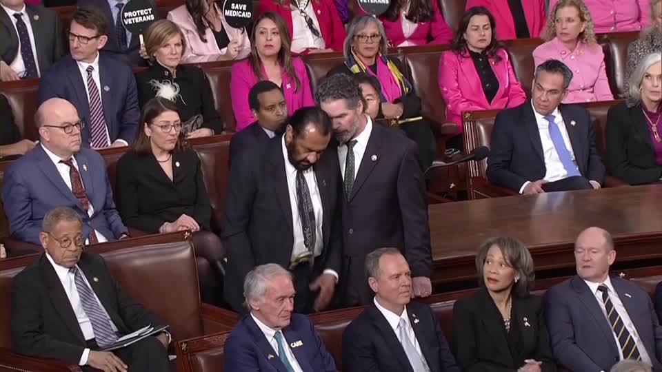 Republican House Speaker Mike Johnson ordered Democratic lawmaker Al Green removed from the House chamber during President Trump's address to Congress, saying he violated decorum by standing during the speech