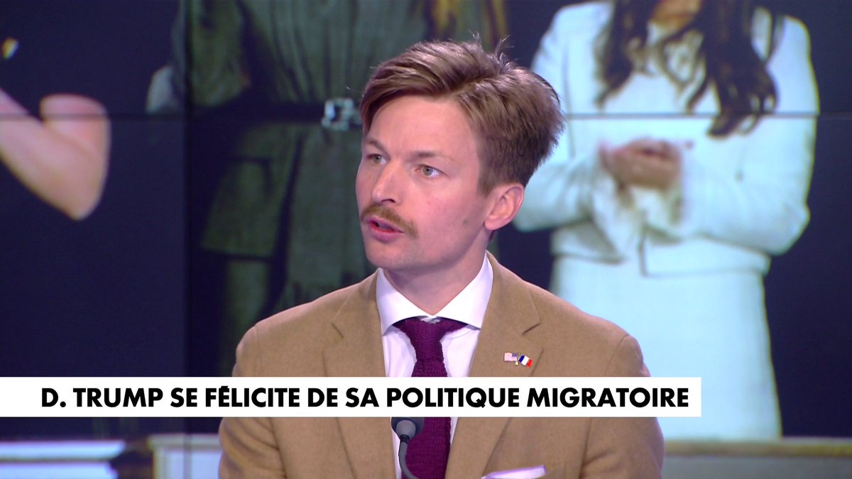 Alors que le président américain se félicite de sa politique migratoire, Nicolas Conquer, porte-parole Républicain Overseas France, réagit : «Au bout d'un mois, les chiffres sont au plus bas depuis 40 ans. [...] Donald Trump est le candidat des promesses tenues» dans #LaMatinale
