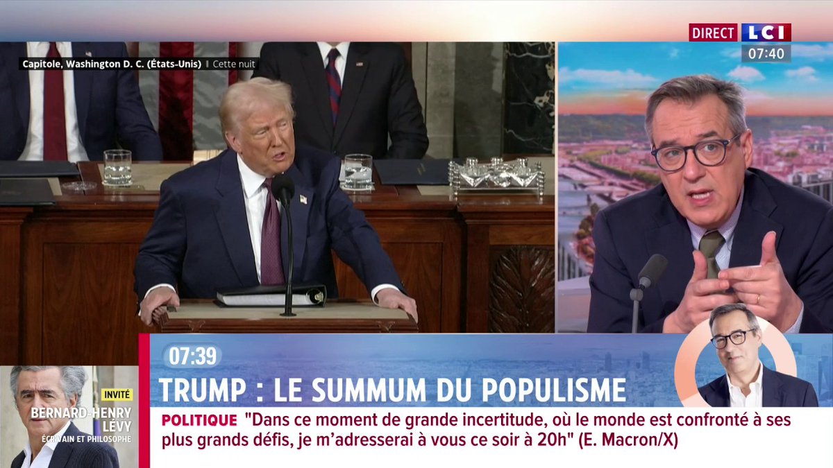 🔴 Discours de Trump : le summum du populisme 🗣️ FRANCOIS CLEMENCEAU : "Trump affiche une forme de narcissisme assez aigu. C'est un personnage autocentré qui cultive une forme de mensonge qui devient pathologique (...) Cette brutalité est dangereuse."