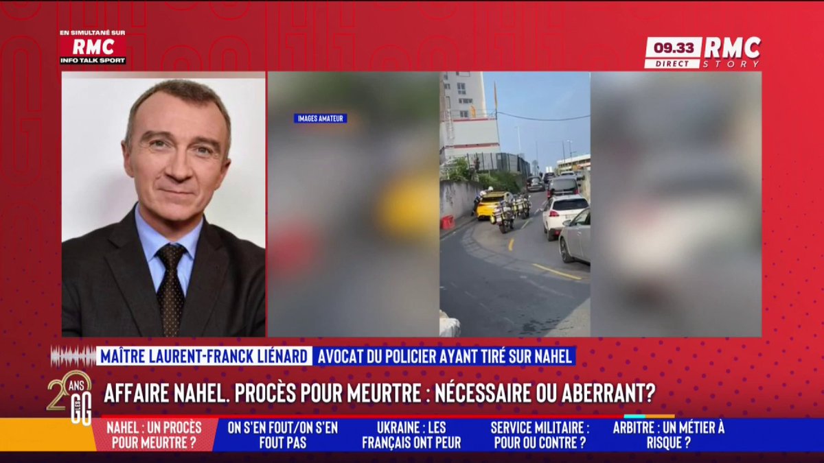 🚨 Affaire Nahel, procès pour meurtre contre le policier : "C'est une décision politique pour ne pas que les banlieues flambent" 📞 Maître Liénard, avocat du policier : "C'était un tir légitime... s'il y avait procès, certainement pas pour intention homicide." #GGRMC