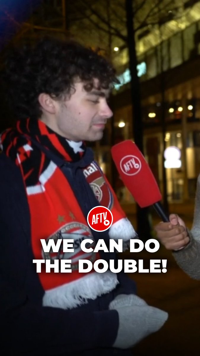 Arsenal can win the Premier League and Champions League! 🏆🏆 #FanCams